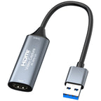 4K 30Hz HDMI to USB3.0 HD Video Capture Card with Cable, HDMI to USB3.0