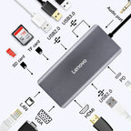 Lenovo LX0801 Type-C / USB-C Network Cable Interface Converter Docking Station, LX0801