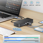 ORICO DKA20-BK-BP 10Gbps 20 in 1 Type-C 3.0 HUB Docking Station, DKA20-BK-BP, EU Plug, DKA20-BK-BP, UK Plug, DKA20-BK-BP, US Plug