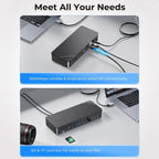 ORICO DKA20-BK-BP 10Gbps 20 in 1 Type-C 3.0 HUB Docking Station, DKA20-BK-BP, EU Plug, DKA20-BK-BP, UK Plug, DKA20-BK-BP, US Plug