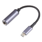 USB-C / Type-C Male to 7.9x0.9mm Female Nylon Braided Adapter Cable, 7.9x0.9mm