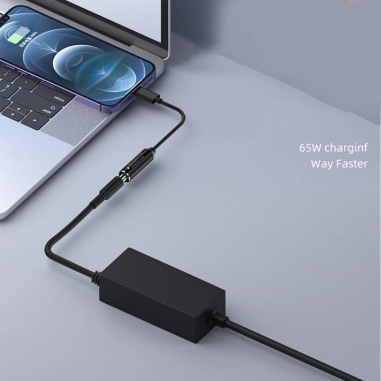 USB-C / Type-C Male to 2.5x0.7mm Female Nylon Braided Adapter Cable, 2.5x0.7mm