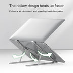 Portable Adjustable Laptop Stand Desktop Lifting Height Increase Rack Folding Heat Dissipation Holder, Style: Ordinary, Style: Ordinary(Grey), Style: Ordinary(Silver)
