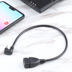 U-shaped Type-C Male to USB 2.0 Female OTG Data Cable, Type-C to USB 2.0
