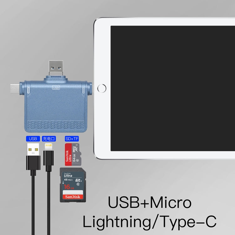 NK-939C 3 in 1 USB to USB-C / Type-C + 8PIN Multifunctional Docking Station