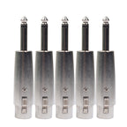 5 PCS LZ1167G 6.35mm Single Track Male Head to XRL Female Audio Adapter Plug (Black), LZ1167, LZ1167G