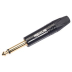10 PCS TC202 6.35mm Gold-plated Mono Sound Welding Audio Adapter Plug