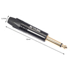 10 PCS TC202 6.35mm Gold-plated Mono Sound Welding Audio Adapter Plug