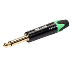 10 PCS TC202 6.35mm Gold-plated Mono Sound Welding Audio Adapter Plug