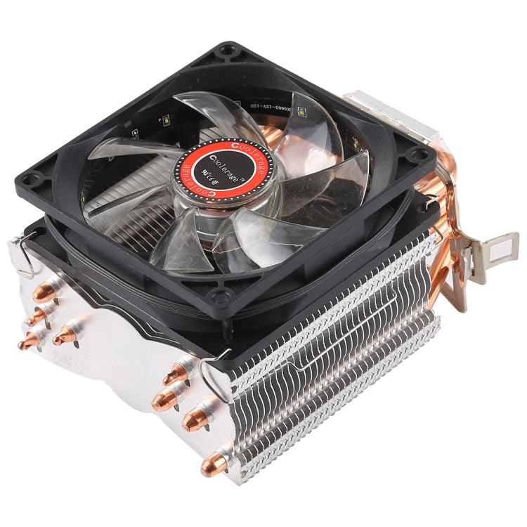 CoolAge L400 DC 12V 1600PRM 40.5cfm Heatsink Hydraulic Bearing Cooling Fan CPU Cooling Fan for AMD Intel 775 1150 1156 1151, L400 (White), L400 (Red)