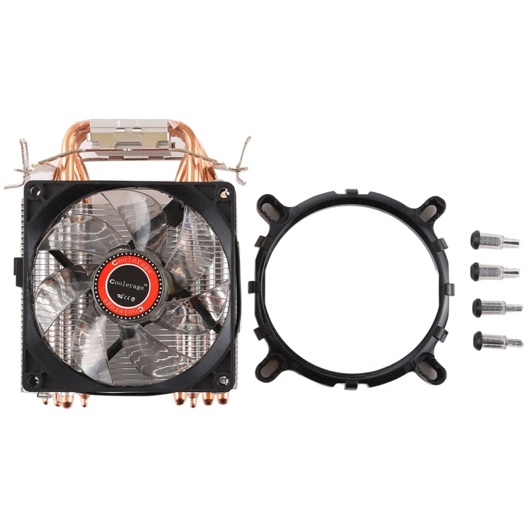 CoolAge L400 DC 12V 1600PRM 40.5cfm Heatsink Hydraulic Bearing Cooling Fan CPU Cooling Fan for AMD Intel 775 1150 1156 1151, L400 (White), L400 (Red)