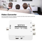 Mini YPBPR to CVBS Video Converter Component AV Adapter for TV / Projector / Monitor