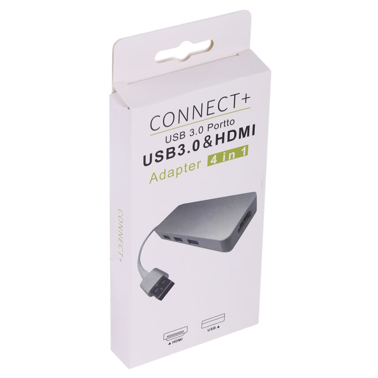4 in 1 USB 3.0 to 3 x USB 3.0 + HDMI Adapter
