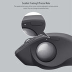 Logitech MX ERGO S 440DPI Bluetooth + Unifying Dual-mode Wireless Trackball Optical Mouse, MX ERGO S