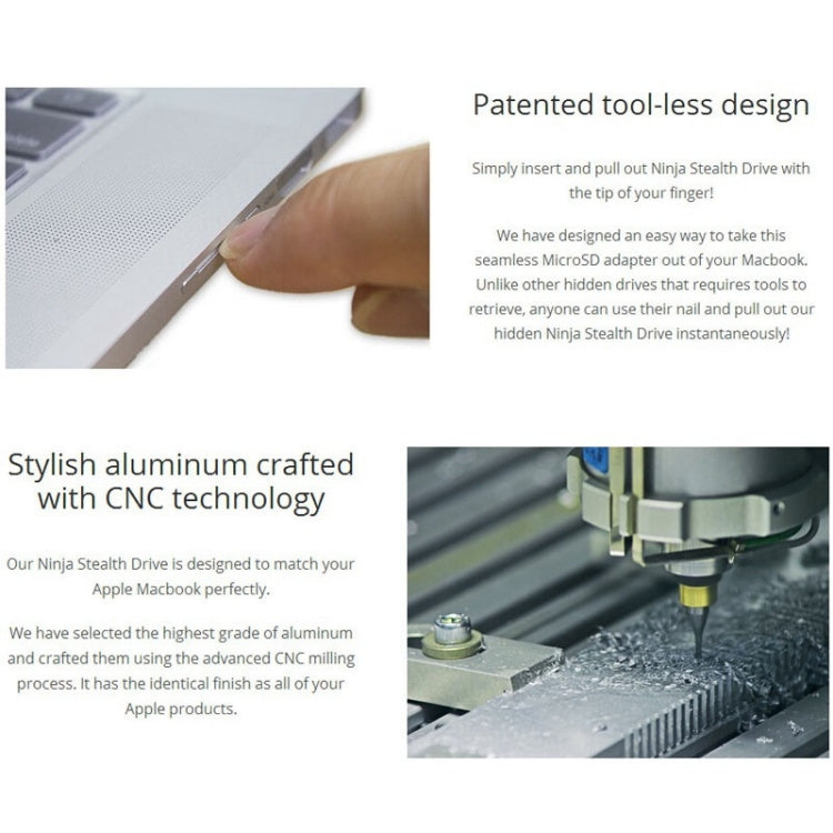 BASEQI Hidden Aluminum Alloy High Speed SD Card Case for Dell Precision M5510 Laptop, For Dell Precision M5510