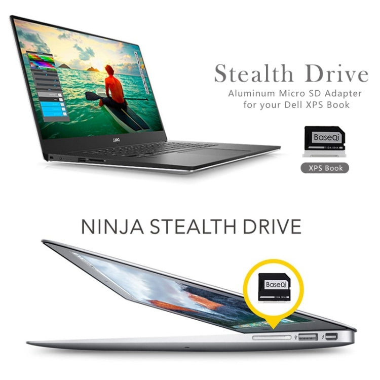 BASEQI Hidden Aluminum Alloy High Speed SD Card Case for Dell Inspiron 7000 14 inch Laptop, For Dell Inspiron 7000 14 inch