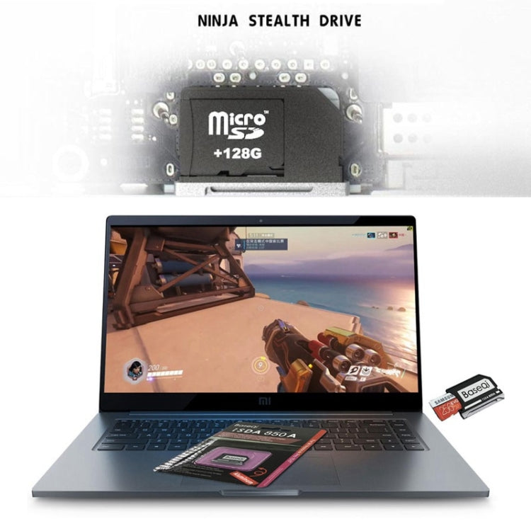BASEQI Hidden Aluminum Alloy SD Card Case for Xiaomi Pro 15.6 inch MX250 Laptop, For Xiaomi Pro 15.6 inch MX250