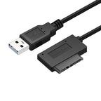 Professional USB 2.0 to 7+6Pin Slimline SATA Cable Adapter Indicator , USB 2.0