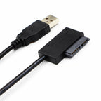 Professional USB 2.0 to 7+6Pin Slimline SATA Cable Adapter Indicator , USB 2.0