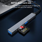 ADS-806C 5 in 1 USB-C / Type-C to USB 3.0 + USB-C / Type-C + SD/TF + USB2.0 HUB Docking Station, 5 in 1