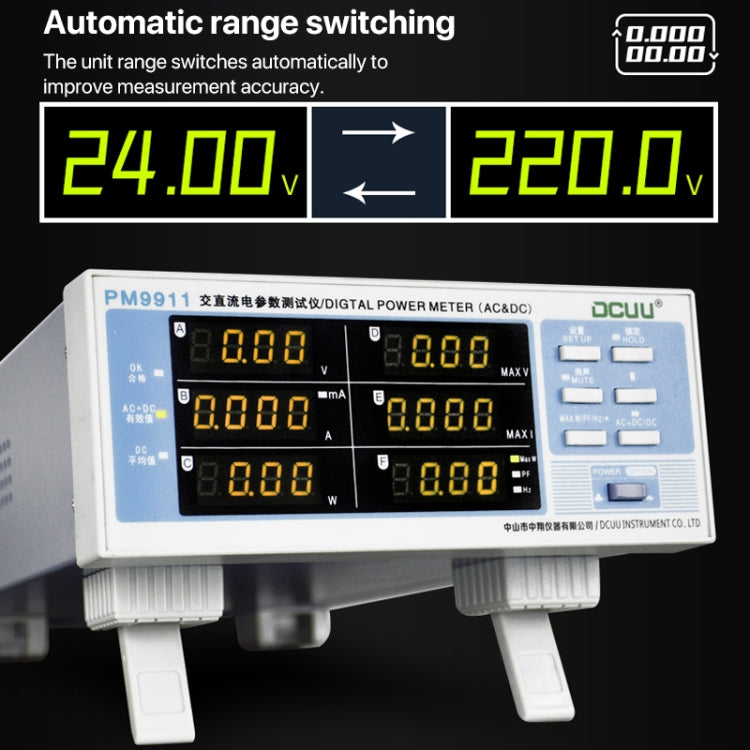 PM9911 Intelligent Electrical Parameters Measuring Instrument, US Plug, PM9911