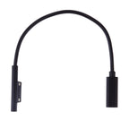 USB-C / Type-C Female to 6 Pin Male Laptop PD Fast Charging Cable for Microsoft Surface Pro 9 / 8 / 7 / 6 / 5 / 4 / 3, Cable Length: 0.2m, Pro 9 / 8 / 7 / 6 / 5 / 4 / 3 to USB-C / Type-C Female Black                                                     ...