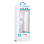 3 in 1 USB-C / Type-C + Micro USB + 4 x USB 2.0 Ports HUB Converter, Cable Length: 12cm, 3 in 1 (White), 3 in 1 (Black)