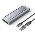 ORICO AXM2-G2-V1-GY-BP M.2 NVMe SSD Enclosure with Silicone Protective Case & Type-C+USB Case, AXM2-G2-V1-GY-BP