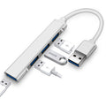 A809 USB 3.0 x 1 + USB 2.0 x 3 to USB 3.0 Multi-function Splitter HUB Adapter, A809
