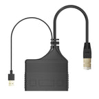 Male RJ45 3 in 1 Gigabit Network Splitter Cable Ethernet Network Coupler, Male 3 in 1 Gigabit