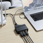 Male RJ45 3 in 1 Gigabit Network Splitter Cable Ethernet Network Coupler, Male 3 in 1 Gigabit