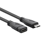 USB 3.1 Type-C / USB-C Male to Type-C / USB-C Female Gen2 Adapter Cable, Length: 50cm, Length: 50cm