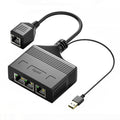 Female RJ45 3 in 1 Gigabit Network Splitter Cable Ethernet Network Coupler, Female 3 in 1 Gigabit