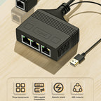 Female RJ45 3 in 1 Gigabit Network Splitter Cable Ethernet Network Coupler, Female 3 in 1 Gigabit