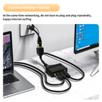Female RJ45 3 in 1 Gigabit Network Splitter Cable Ethernet Network Coupler, Female 3 in 1 Gigabit