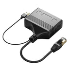 Male RJ45 3 in 1 100M Network Splitter Cable Ethernet Network Coupler, Male 3 in 1 100M