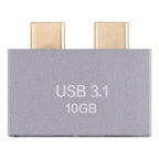 USB Female + USB-C / Type-C Female to 2 x USB-C / Type-C Male Adapter, USB Female+Type-C Female to 2 x Type-C