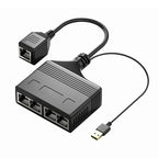 Female RJ45 4 in 1 100M Network Splitter Cable Ethernet Network Coupler, Female 4 in 1 100M