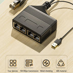 Female RJ45 4 in 1 100M Network Splitter Cable Ethernet Network Coupler, Female 4 in 1 100M