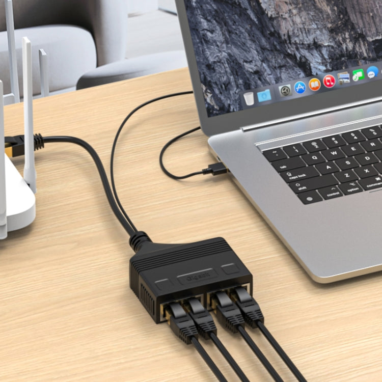 Male RJ45 4 in 1 Gigabit Network Splitter Cable Ethernet Network Coupler, Male 4 in 1 Gigabit