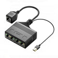 Female RJ45 4 in 1 Gigabit Network Splitter Cable Ethernet Network Coupler, Female 4 in 1 Gigabit