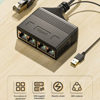 Female RJ45 4 in 1 Gigabit Network Splitter Cable Ethernet Network Coupler, Female 4 in 1 Gigabit