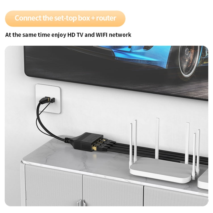 Female RJ45 4 in 1 Gigabit Network Splitter Cable Ethernet Network Coupler, Female 4 in 1 Gigabit