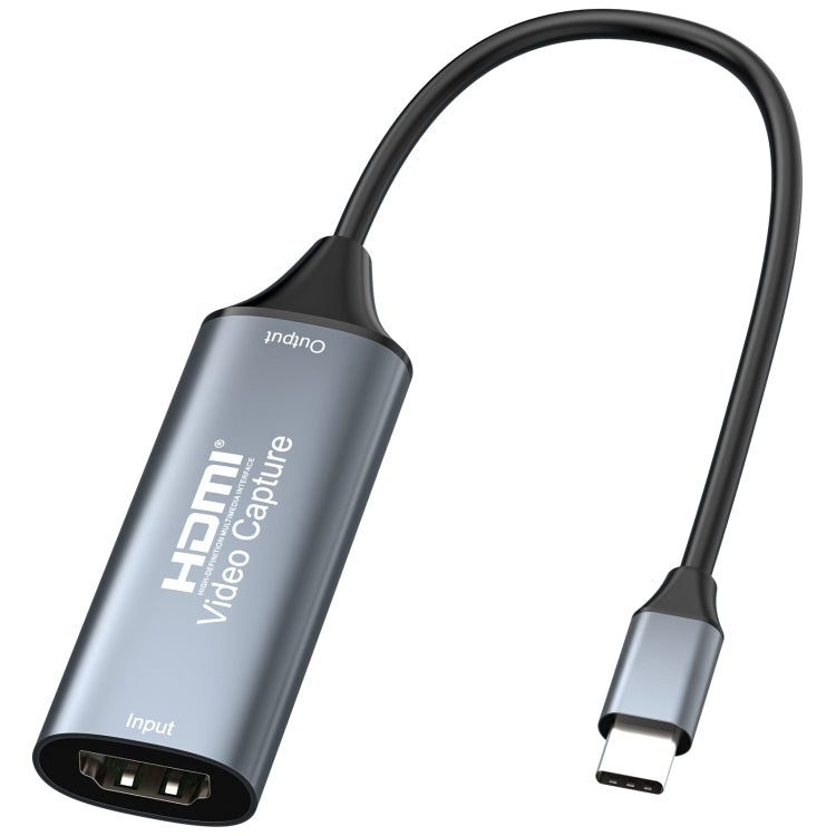 4K 30Hz HDMI to USB-C / Type-C HD Video Capture Card with Cable, HDMI to Type-C