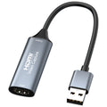 4K 30Hz HDMI to USB2.0 HD Video Capture Card with Cable, HDMI to USB2.0
