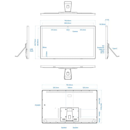 32 inch LCD Display Digital Photo Frame, 2GB+16GB, RK3568 Quad Core, Android 11, 32 inch 2GB+16GB