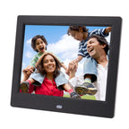 AC 100-240V 8 inch TFT Screen Digital Photo Frame with Holder & Remote Control, Support USB / SD Card Input, 8 inch TFT