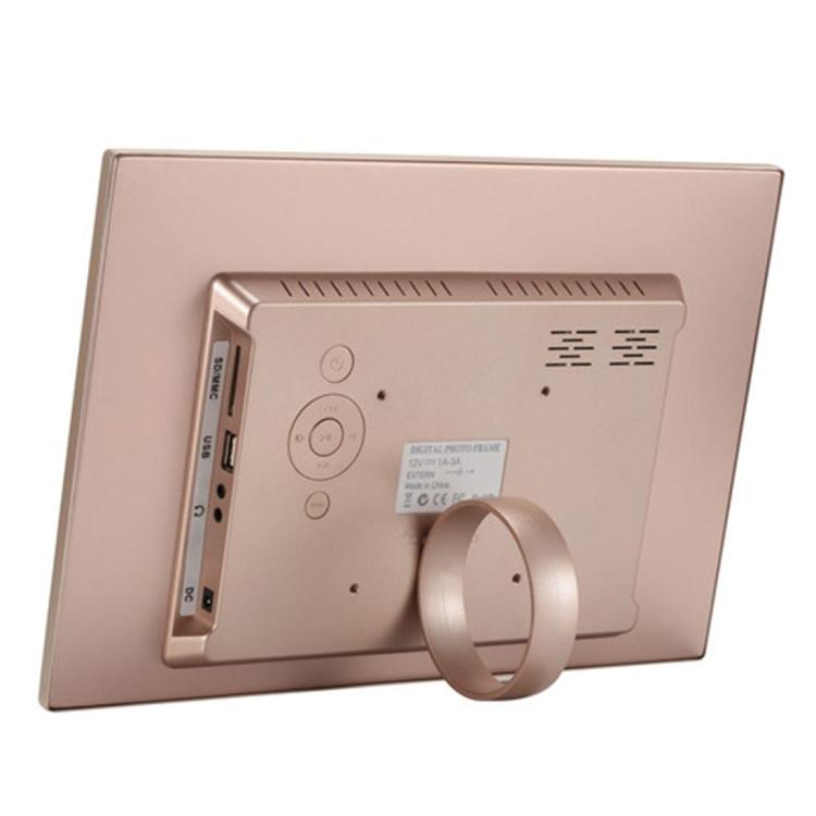 HSD1303 13.3 inch LED 1280x800 High Resolution Display Digital Photo Frame with Holder and Remote Control, Support SD / MMC / MS Card / USB Port, UK Plug(Gold), HSD1303 13.3 inch