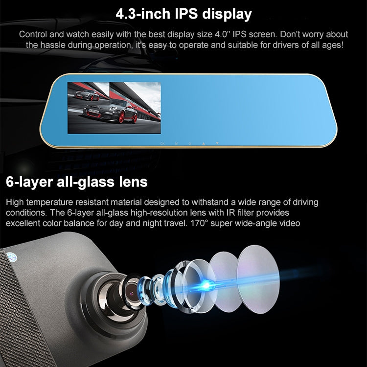 Anytek N8 1080P 4.5 inch IPS Screen Car DVR Driving Recorder, N8