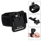 PULUZ 53 in 1 Accessories Total Ultimate Combo Kits (Chest Strap + Suction Cup Mount + 3-Way Pivot Arms + J-Hook Buckle + Wrist Strap + Helmet Strap + Extendable Monopod + Surface Mounts + Tripod Adapters + Storage Bag + Handlebar Mount) for GoPro, Ins...